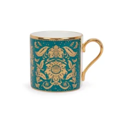 Acanthus Teal Coffee Cup And Saucer*Royal Collection Shop Hot