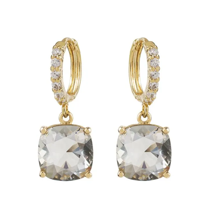 Black Square Crystal Earrings*Royal Collection Shop Clearance