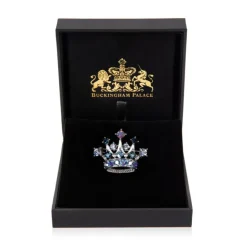 Blue And Silver Crown Brooch*Royal Collection Shop