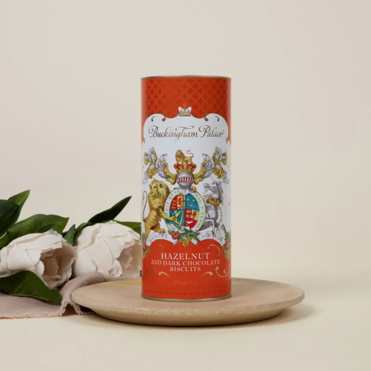 Buckingham Palace Hazelnut And Chocolate Chip Biscuit Tube*Royal Collection Shop Hot