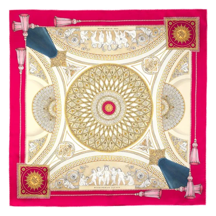 Buckingham Palace Music Room Silk Scarf*Royal Collection Shop Hot