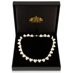 Gold Hematite And White Pearl Collar*Royal Collection Shop Outlet