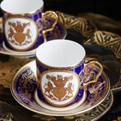 Lustre Cobalt Coffee Cup And Saucer Set*Royal Collection Shop Best