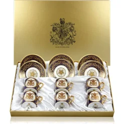 Lustre Cobalt Coffee Cup And Saucer Set*Royal Collection Shop Best