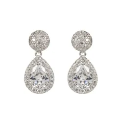 Silver Drop Teardrop Earrings*Royal Collection Shop
