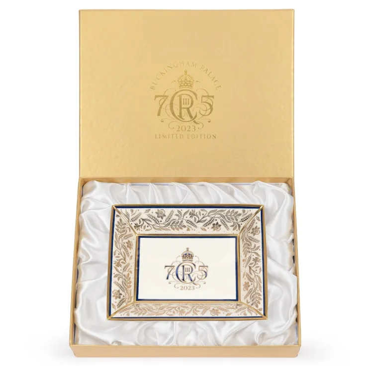 The King'S 75Th Birthday Limited Edition Navy Tray*Royal Collection Shop Discount