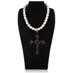 Vicki Sarge Black Cross Necklace*Royal Collection Shop Clearance