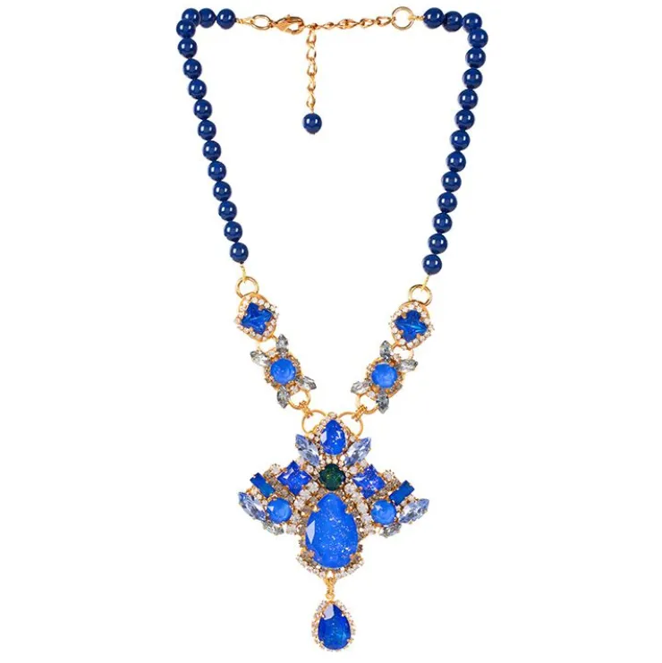 Vicki Sarge Large Blue Necklace*Royal Collection Shop Clearance
