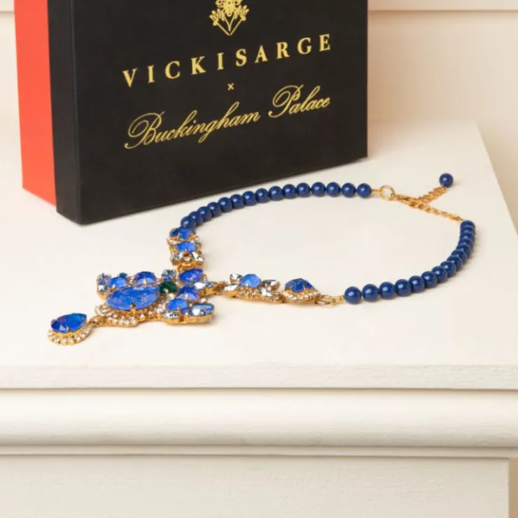 Vicki Sarge Large Blue Necklace*Royal Collection Shop Clearance