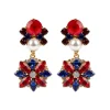 Vicki Sarge Red, White And Blue Large Drop Earrings*Royal Collection Shop Outlet