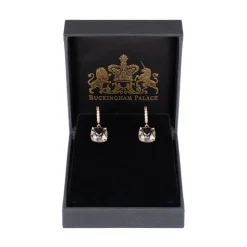 White Square Crystal Earrings*Royal Collection Shop Clearance